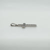 9ct White Gold 0.60ct CZ Christian Cross Pendant / Charm 375