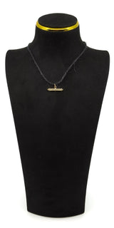 Vintage 9ct Gold Diamond T-Bar Pendant / Charm 375