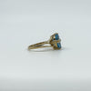 9ct Yellow Gold 2.50ct Blue Topaz Solitaire Ring 375 Size N (Birm 2006)