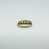 Vintage 9ct Yellow Gold 5x Stone 1.08ct Peridot Ring / Band 375 Size N 1989