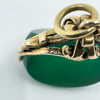 Vintage 9ct Gold Green Chrysoprase Fob Pendant / Charm (London 1980)