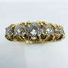 Victorian Antique 18ct Gold 0.50ct Diamond 5x Stone Boat Ring 750 Size N