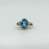 9ct Yellow Gold 2.50ct Blue Topaz Solitaire Ring 375 Size N (Birm 2006)