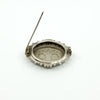 Antique Victorian Sterling Silver Aesthetic Roses Engraved Brooch 925