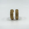 Large Vintage 9ct Gold Matt Diamond Cut Hoop Earrings
