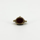 Vintage 9ct Gold Spinning Bloodstone Black Onyx & Carnelian Fob Pendant 375