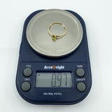 9ct Yellow Gold 0.40ct Peridot Solitaire Ring 375 Size L Engagement Stacking