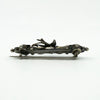 Antique Victorian Sterling Silver & Rose Gold Swallow & Ivy Brooch 925 Birm 1901