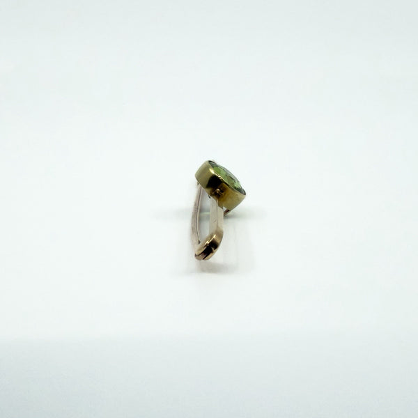 Antique / Art Deco 15ct Gold 1.50ct Peridot Bar Brooch / Pendant 585