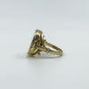Vintage 9ct Gold Secret Locket Ring Size M 1/2  Engraved Fleur De Lis 1984