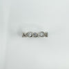 New CZ Pear Cut Full Band Ring in Sterling Silver 925  Size N Eternity Wedding 