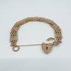 Vintage 9ct Rose Gold 4 Bar Gate 8” Bracelet 375 (London 1987) 19.7g