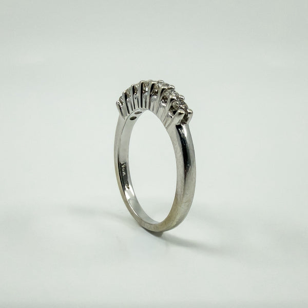 14ct White Gold 0.35ct Diamond Band / Ring 585 Size L Wedding Eternity