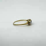 Vintage 18ct Gold 1.10ct Diamond & Sapphire Trilogy Ring 750 Size P