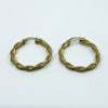 Large Vintage Twisted 9ct Gold Hoop Earrings 375