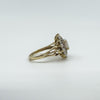 Vintage 9ct Gold Opal & Diamond Cluster Ring Size