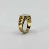 Vintage 9ct Gold Signet Ring 375 Size T - U 375 UNISEX Art Deco Style