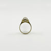 Vintage 9ct Gold 7.3mm Pearl Solitaire Ring 375 Size L - M (1975)