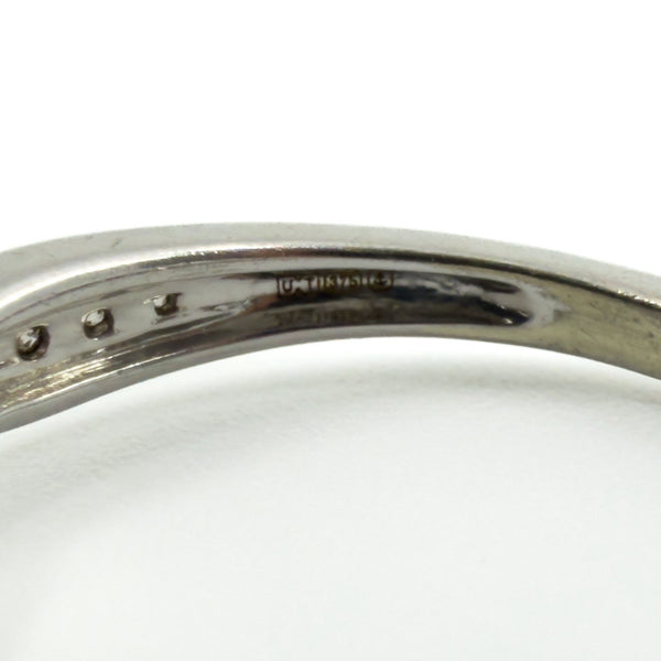 9ct White Gold Diamond Engagment Ring 375 Size L
