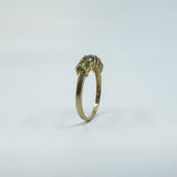 Vintage 9ct Yellow Gold 5x Stone 0.85ct Peridot Ring / Band 375 Size N Birm 2005