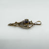 Vintage 9ct Gold 1ct Purple Amethyst & Pearl Lavalier Pendant Art Nouveau 375