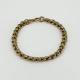 Vintage 9ct Rose Gold Roller Ball Faceted 7.5” Bracelet 375