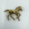 Large Vintage 9ct Gold Equestrian Horse Brooch 375