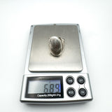 Large Chunky Oval Vintage Engraved Ring in Sterling Silver 925 Size P - Q by DPG