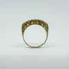 Vintage 9ct Yellow Gold 5x Stone 1.08ct Peridot Ring / Band 375 Size N 1989