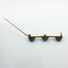 Antique Victorian 9ct Gold Pave Turquoise Bar Brooch / Pendant 375