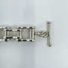 Unusual Sterling Silver Chunky Biker Chain Links 9" Bracelet 925 Heavy 73g
