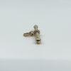 Vintage 9ct Gold Twisted T-Bar Pendant / Charm 375