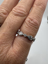 New CZ Pear Cut Full Band Ring in Sterling Silver 925  Size N Eternity Wedding 
