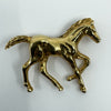 Large Vintage 9ct Gold Equestrian Horse Brooch 375