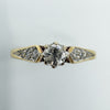 Vintage 9ct Gold 0.20ct Diamond Solitaire Ring 375 Size M Engagement 1989