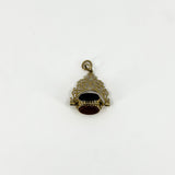 Vintage 9ct Gold Spinning Bloodstone Black Onyx & Carnelian Fob Pendant 375