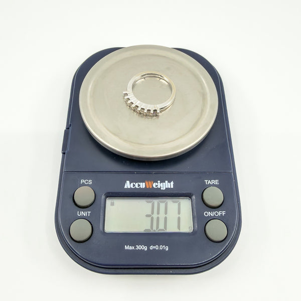 14ct White Gold 0.35ct Diamond Band / Ring 585 Size L Wedding Eternity