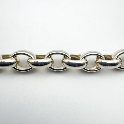 Chunky 18” Belcher Chain / Necklace in Sterling Silver 925 Heavy 97g
