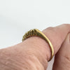 Edwardian Antique 18ct Gold Diamond Boat Ring 750 Size P (Birmingham 1910)