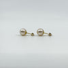 Vintage 9ct Gold 7.7mm Cultured Pearl Stud Earrings 375