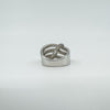Sterling Silver Blue & White Diamond Eternity Band Ring Size L