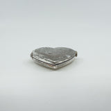 Large Vintage Sterling Silver Foliate Engraved Heart Photo Locket / Pendant 925