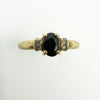 9ct Gold 0.30ct Sapphire & Diamond Ring 375 Size M