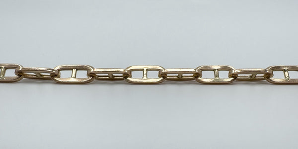 Vintage 9ct Rose Gold Mariner Link 32.5" Chain / Necklace 375 (1976) 21g