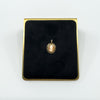 Vintage 9ct Gold Small Oval Carved Shell Cameo Pendant 375 (Left Facing)