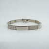 Sterling Silver Panelled CZ Tennis 7.5” Bracelet 925