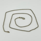 Vintage Sterling Silver 20” Beaded Ball Links Chain / Necklace 925
