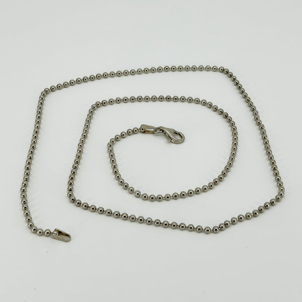 Vintage Sterling Silver 20” Beaded Ball Links Chain / Necklace 925