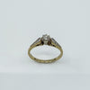Vintage 9ct Gold 0.20ct Diamond Solitaire Ring 375 Size M Engagement 1989