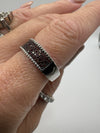 New Garnet Eternity Band / Ring in Sterling Silver 925 Size S Wedding Stacking  